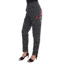Black Polka Dot Sicily Crystal Pants