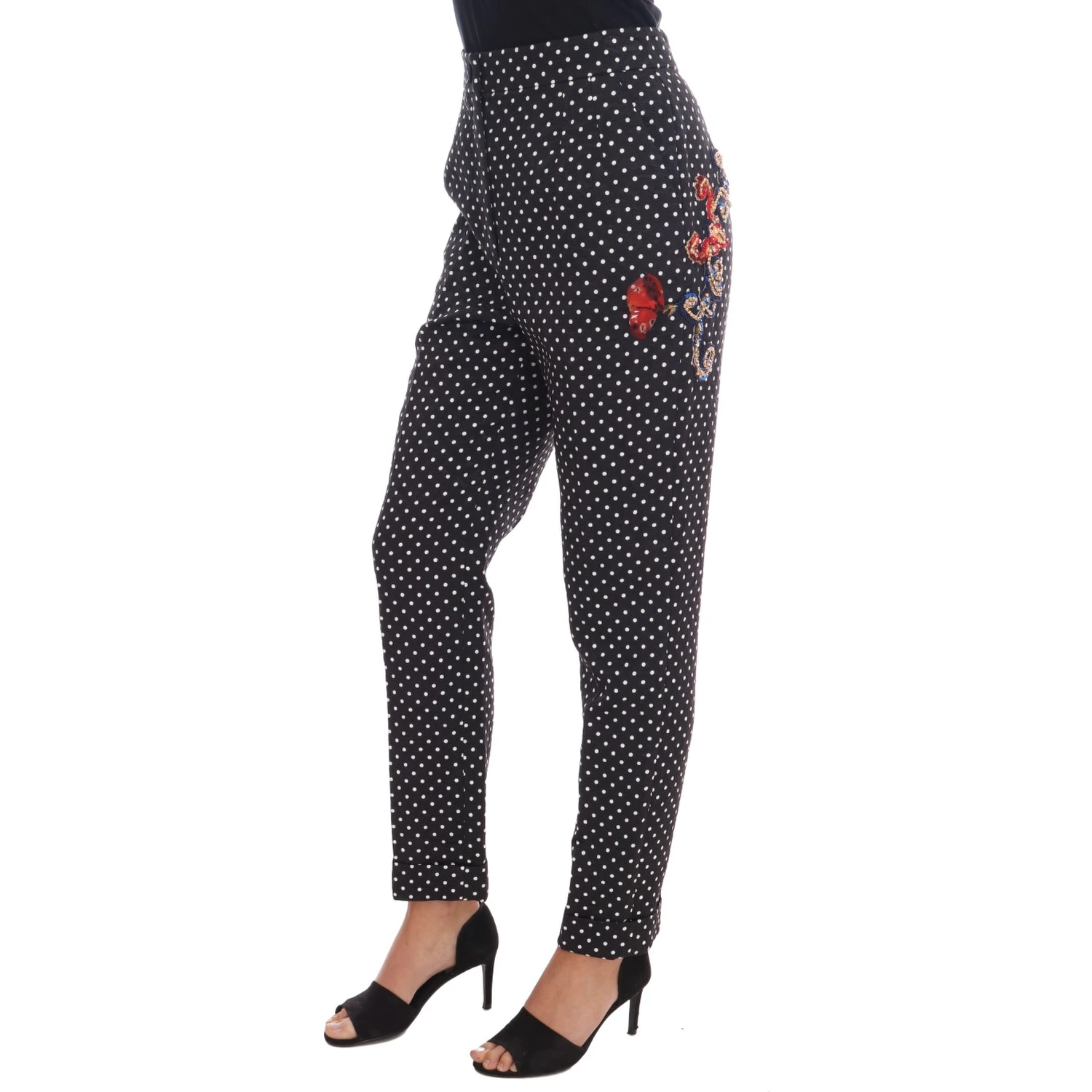 Black Polka Dot Sicily Crystal Pants