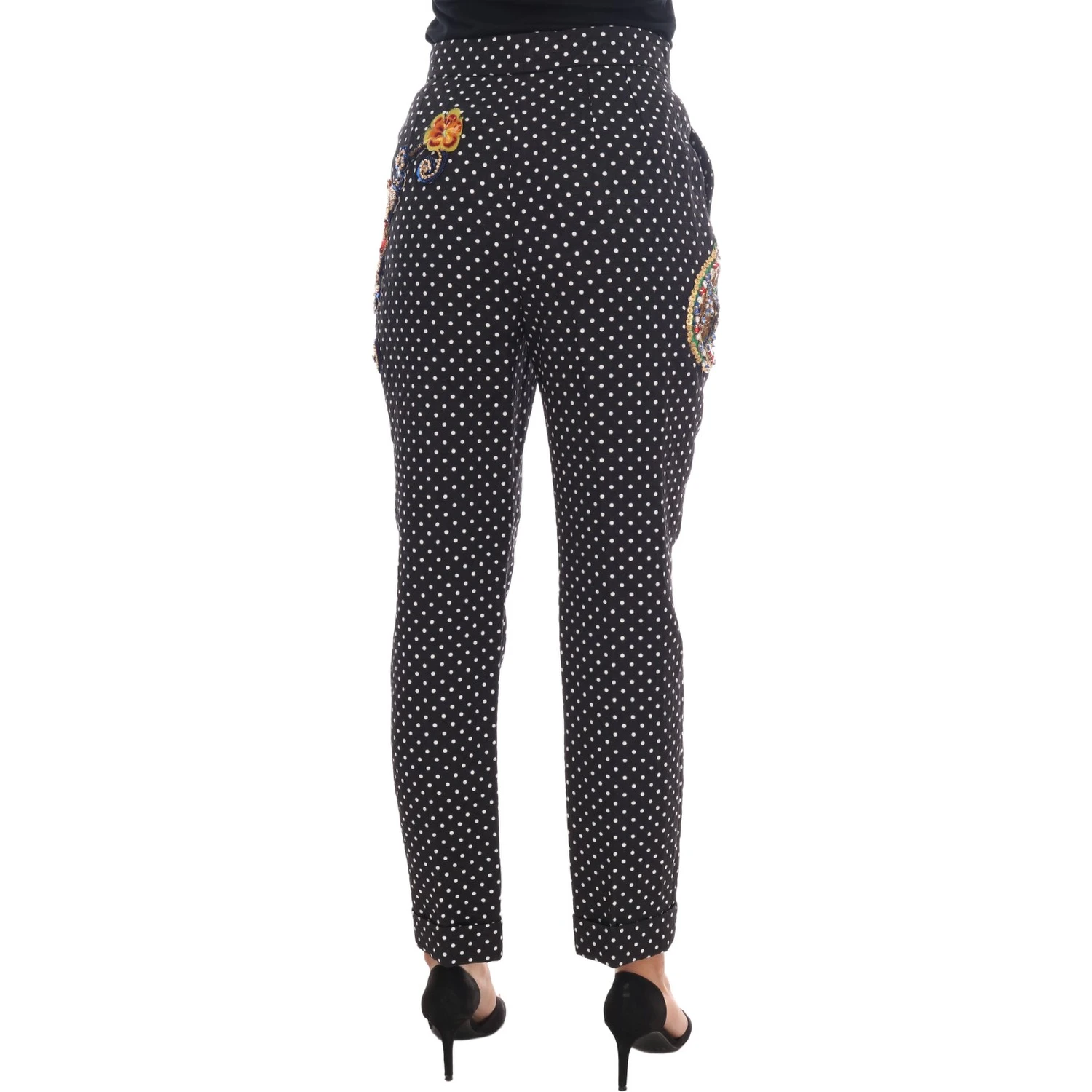 Black Polka Dot Sicily Crystal Pants