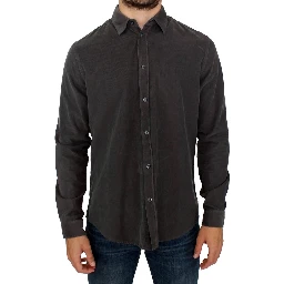 Green Button Front Cotton Casual Shirt