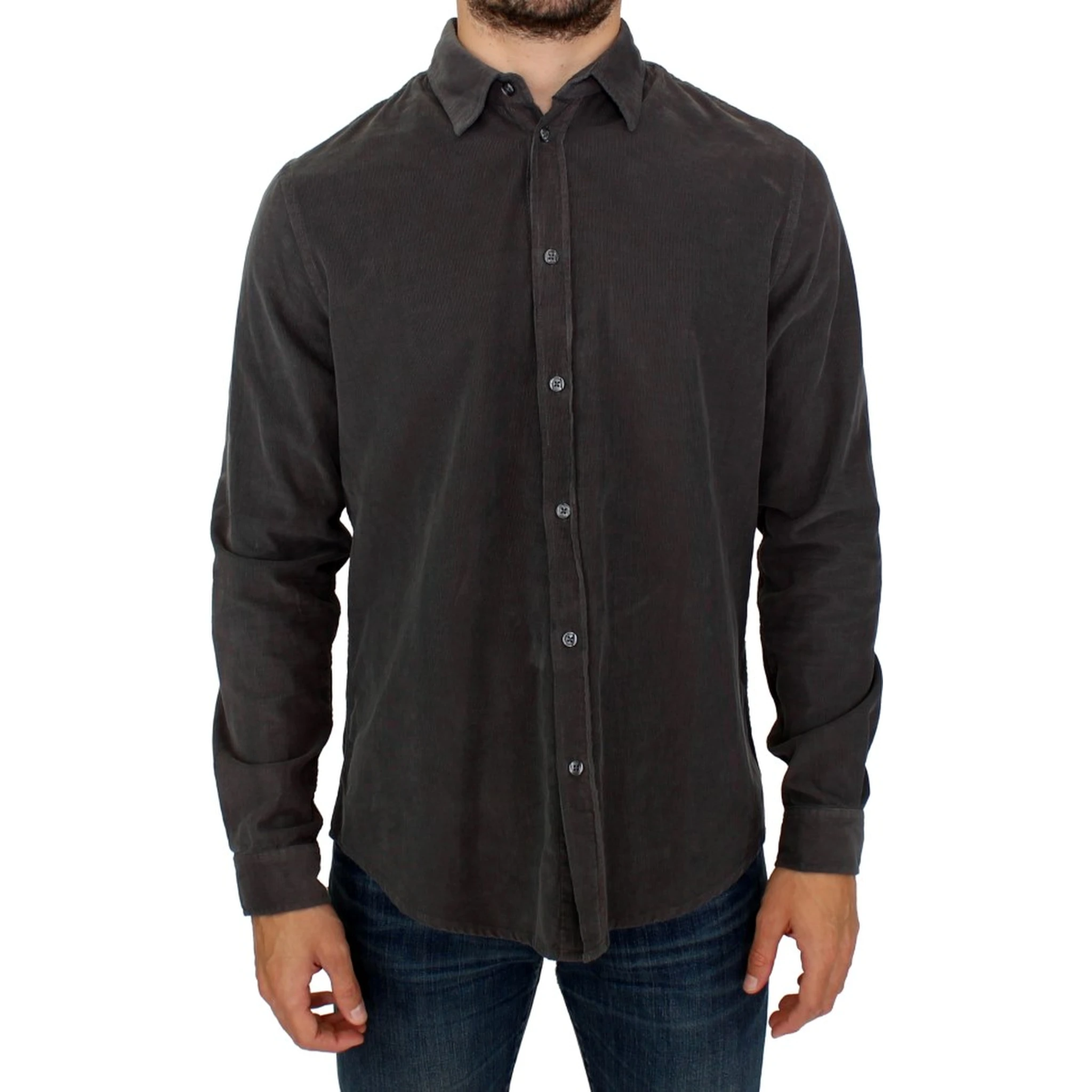 Green Button Front Cotton Casual Shirt