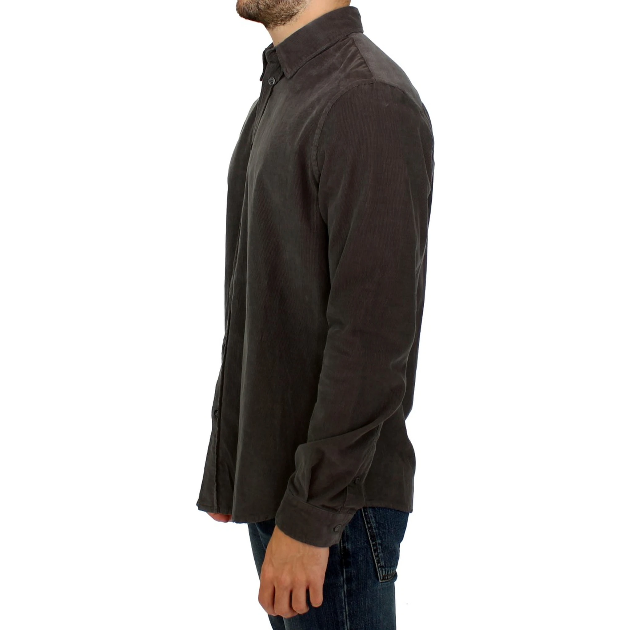 Green Button Front Cotton Casual Shirt