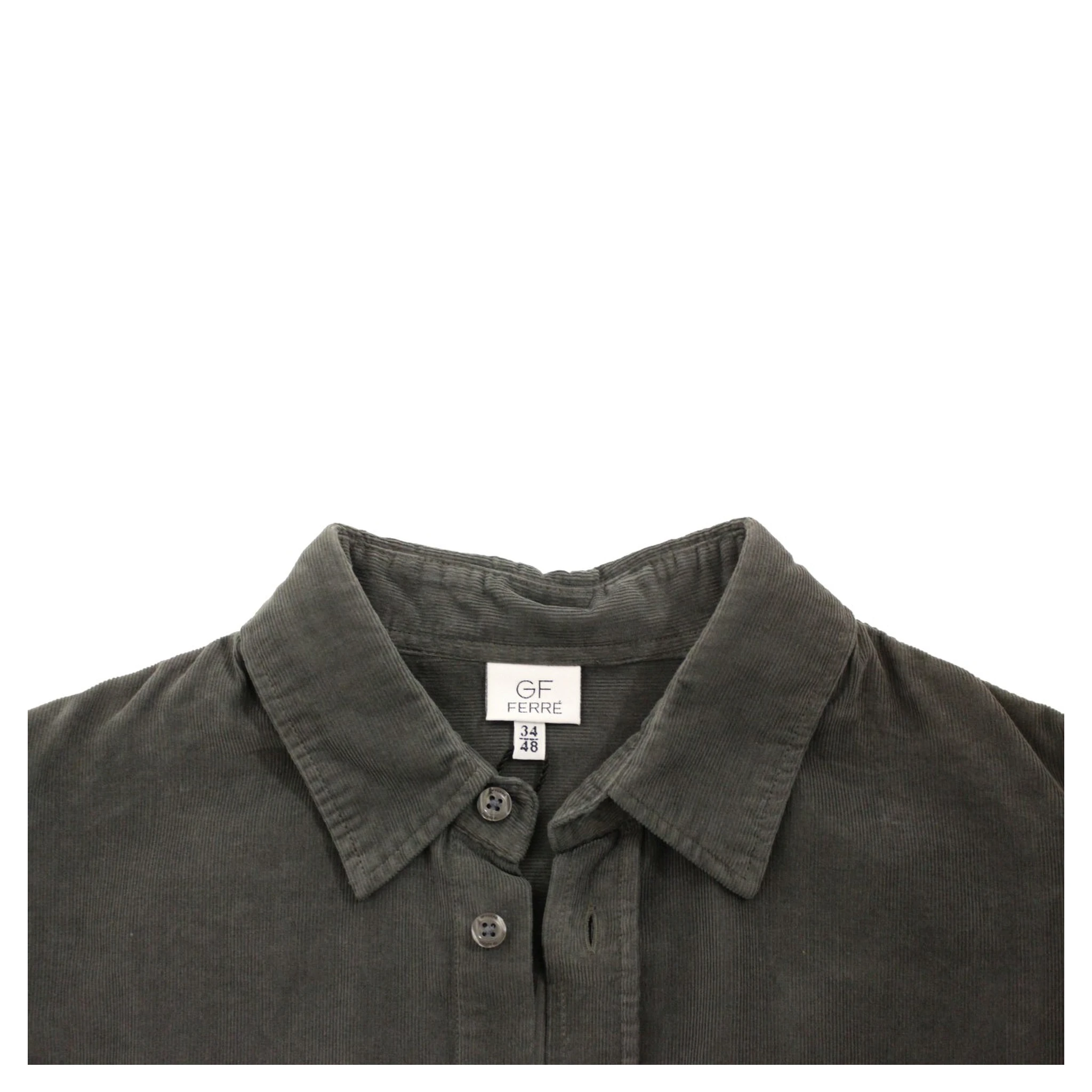 Green Button Front Cotton Casual Shirt