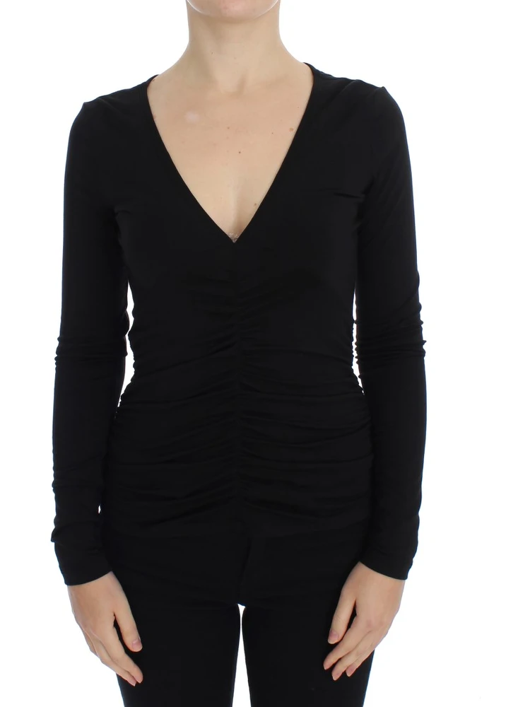 Black Stretch Longsleeve Sweater