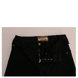 Black Cotton Denim Stretch Regular Fit Jeans