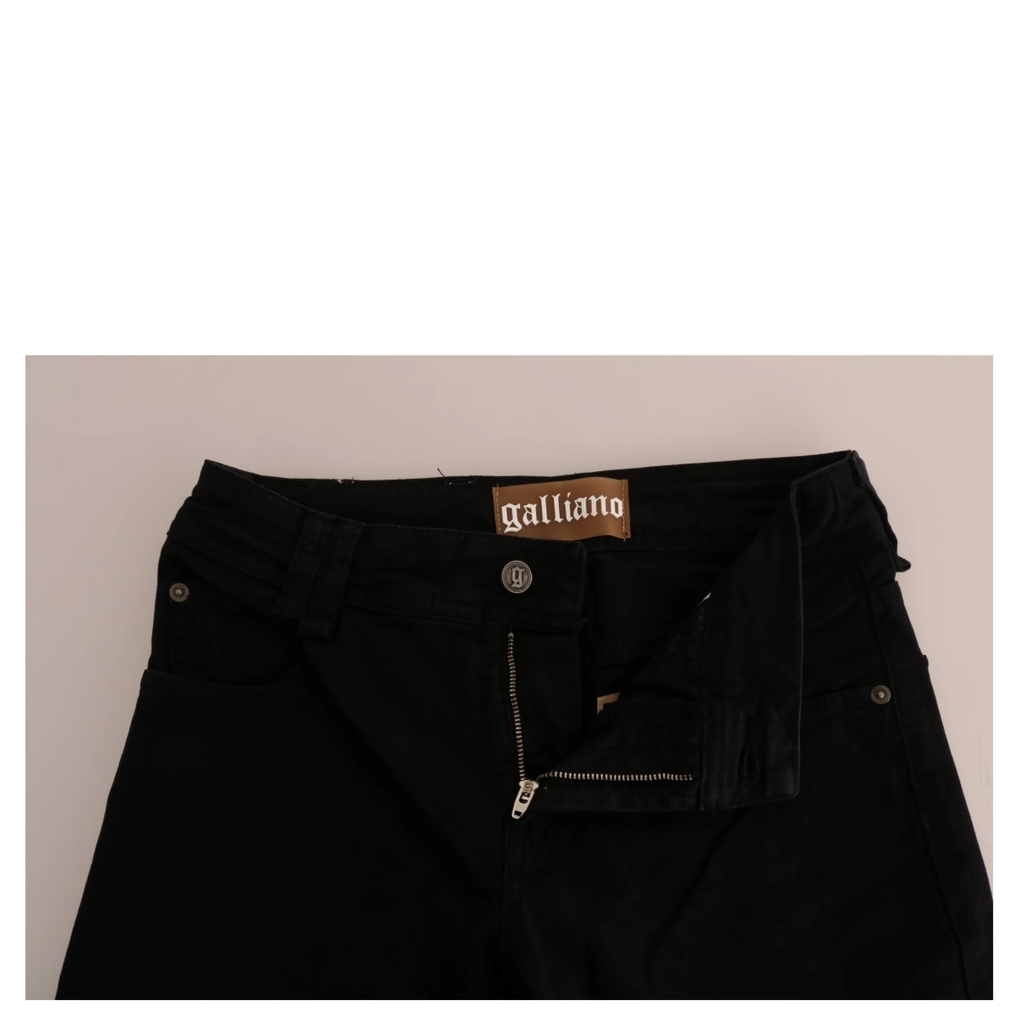 Black Cotton Denim Stretch Regular Fit Jeans