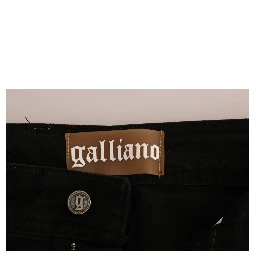 Black Cotton Denim Stretch Regular Fit Jeans