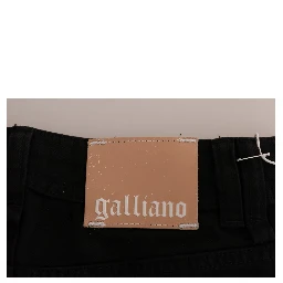 Black Cotton Denim Stretch Regular Fit Jeans