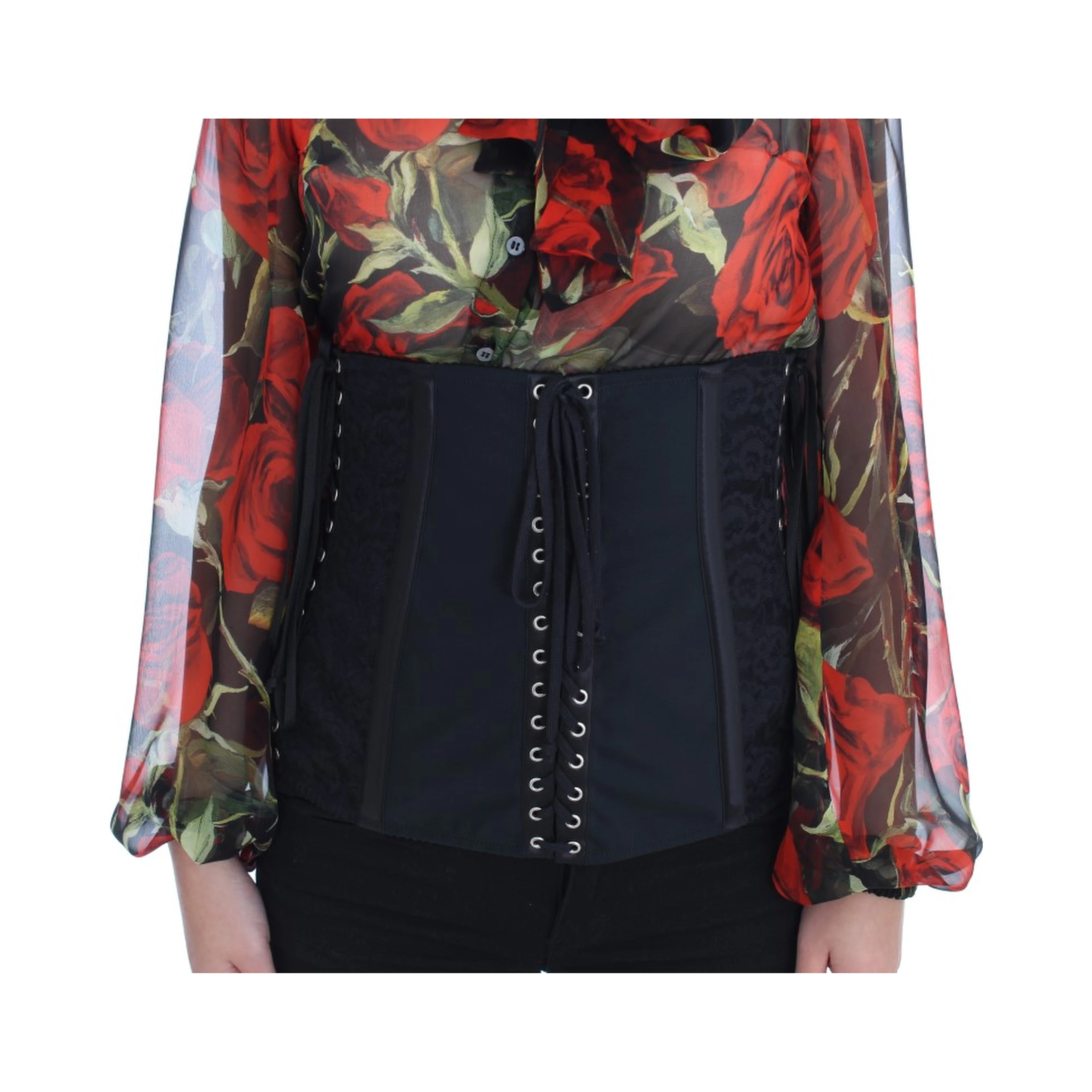 Black Stretch Corset Waist Strap Belt
