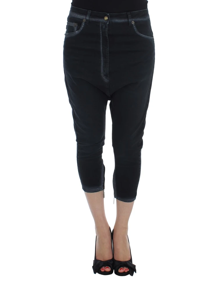 Blue Cotton Stretch Baggy Relax Jeans