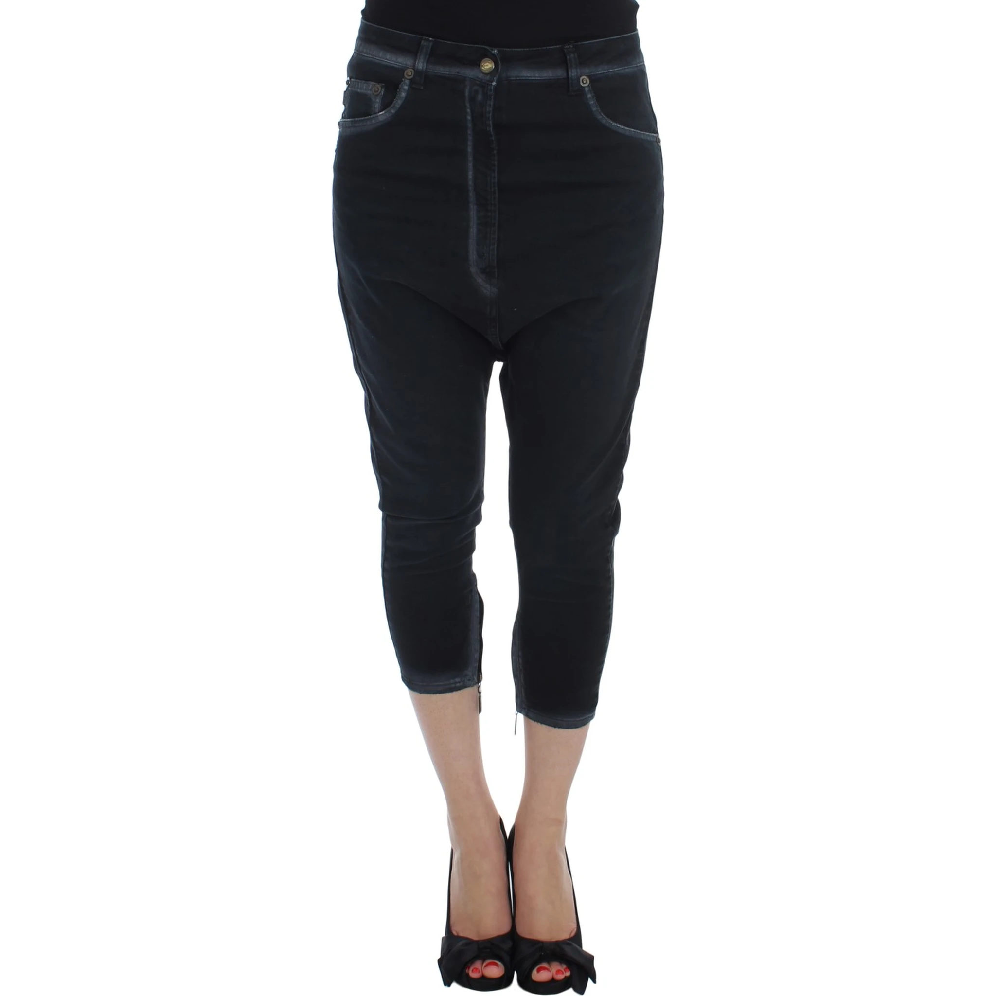 Blue Cotton Stretch Baggy Relax Jeans