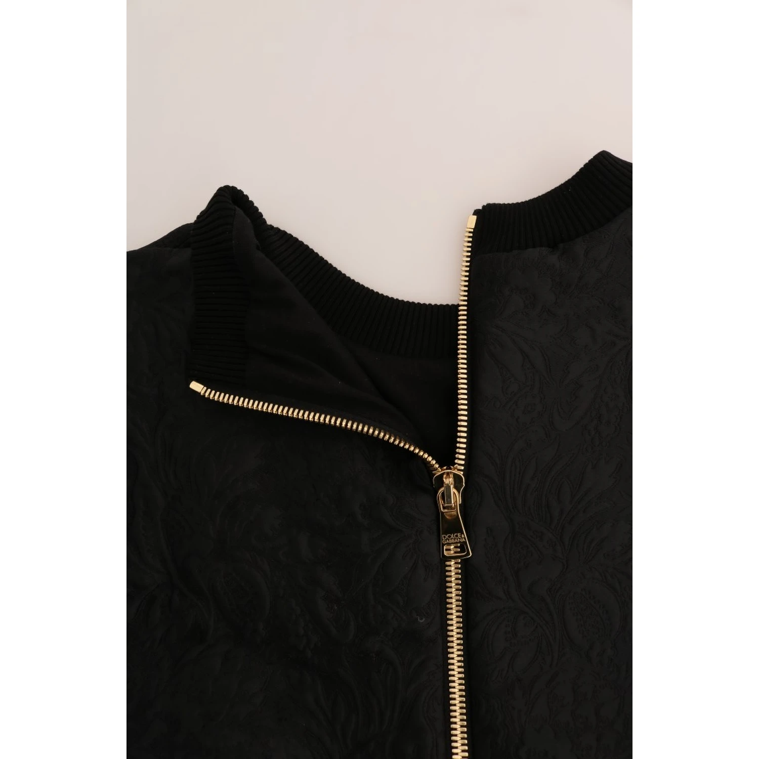 Black Brocade Cocktail Crystal Sweater