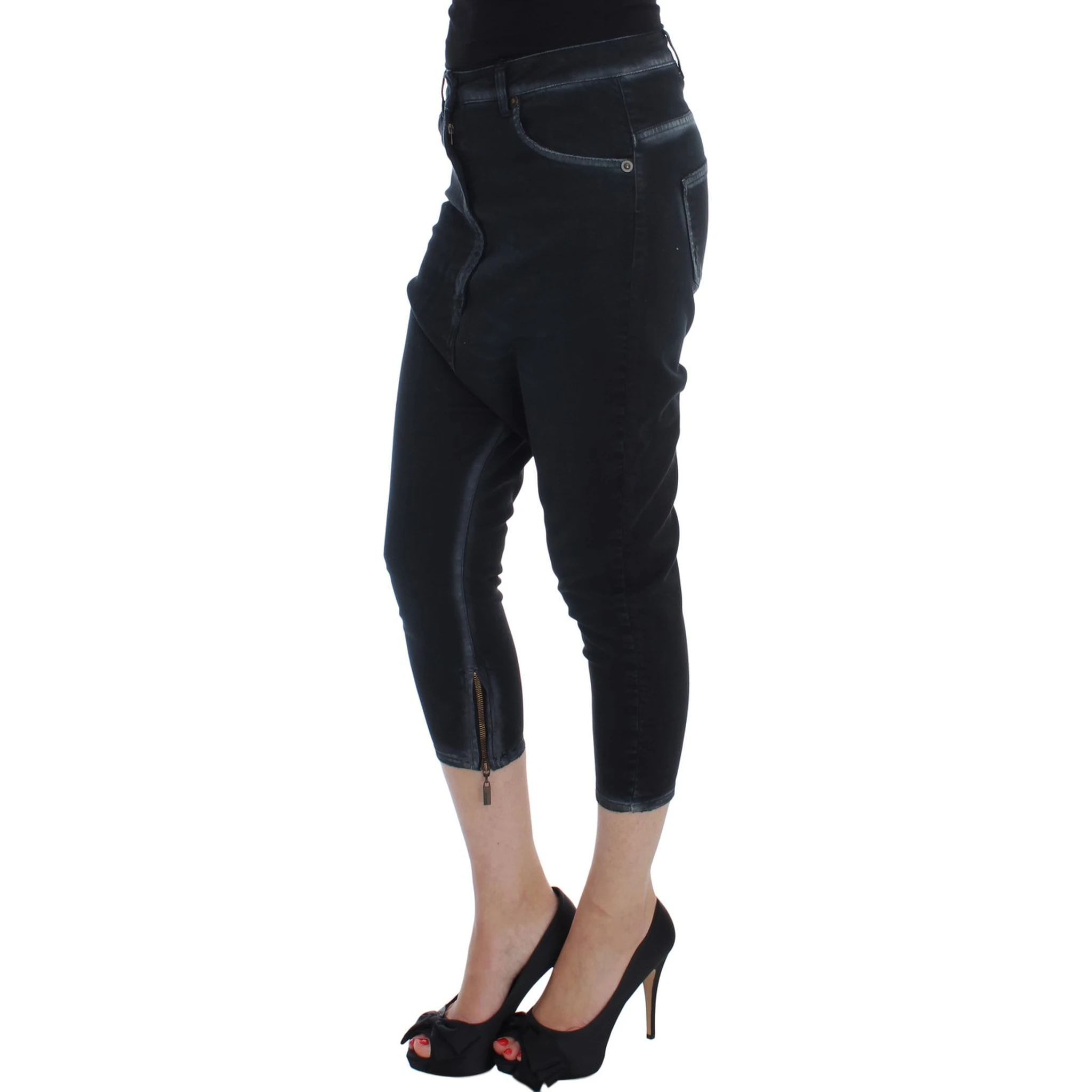 Blue Cotton Stretch Baggy Relax Jeans