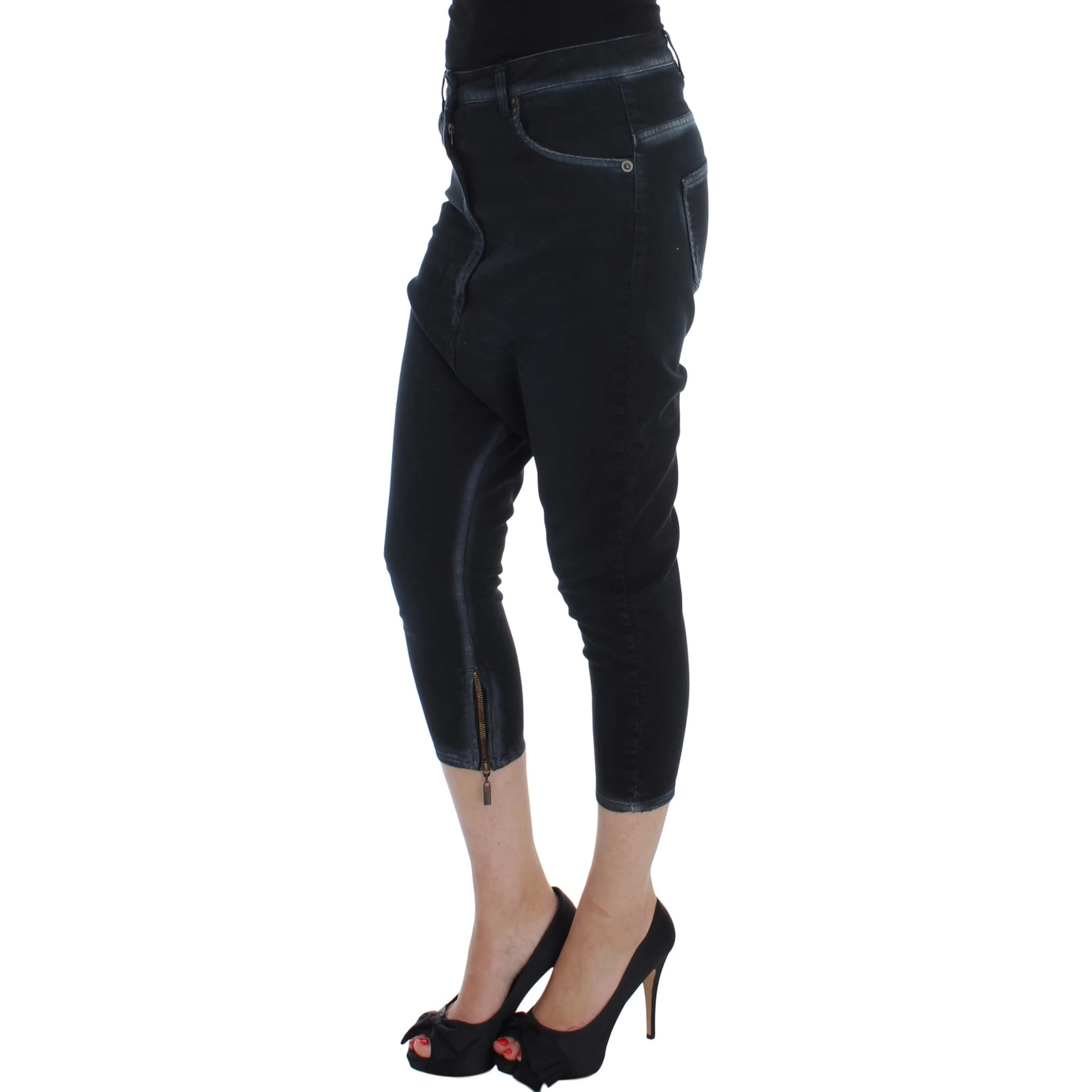 Blue Cotton Stretch Baggy Relax Jeans