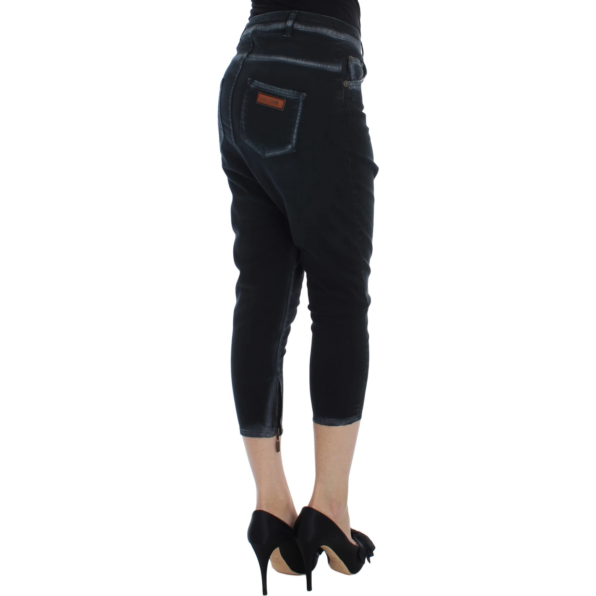 Blue Cotton Stretch Baggy Relax Jeans