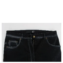 Blue Cotton Stretch Baggy Relax Jeans