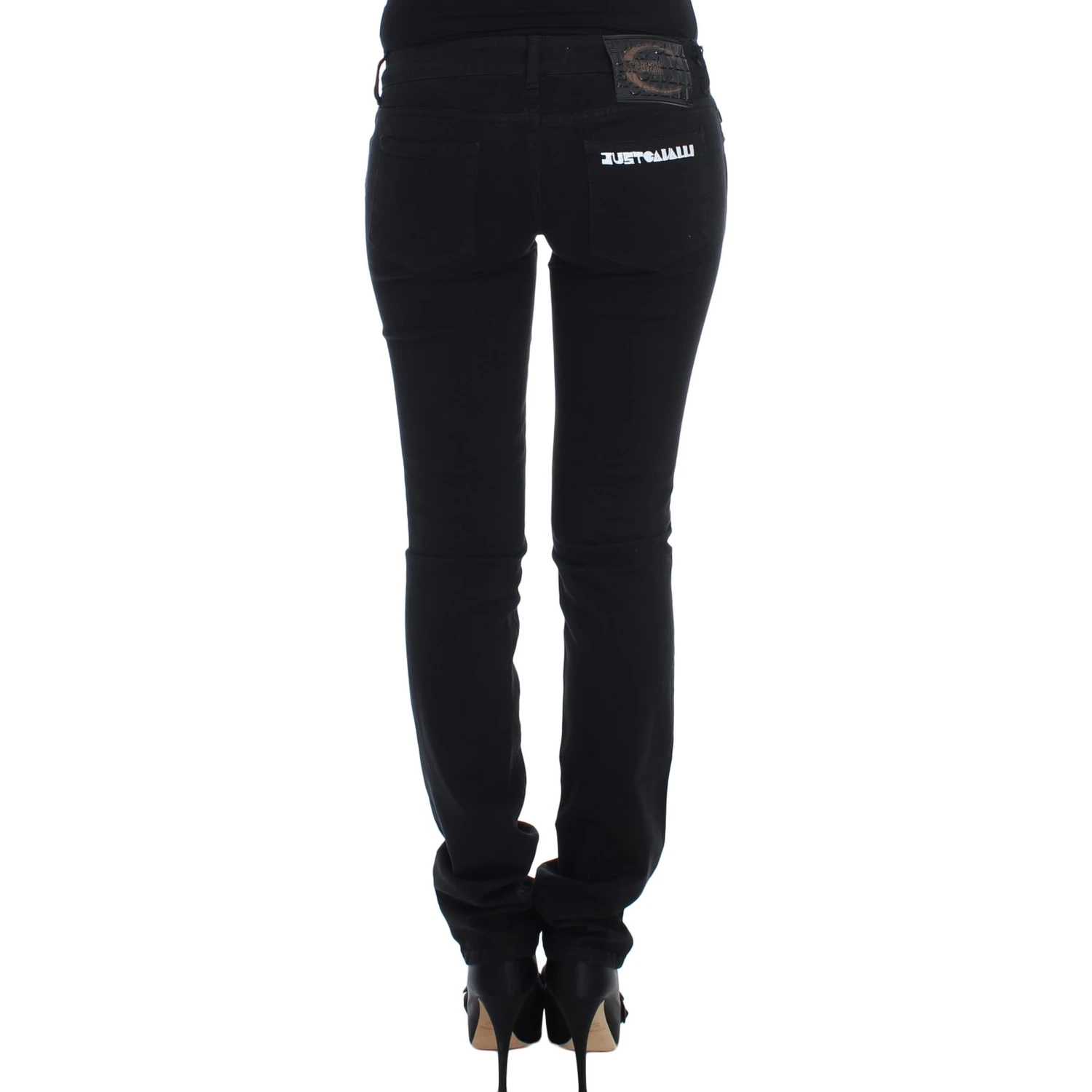 Black Cotton Stretch Slim Skinny Fit Jeans