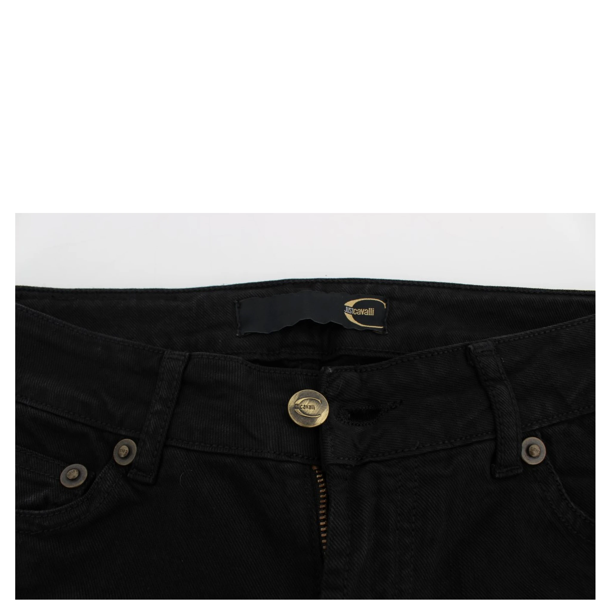 Black Cotton Stretch Slim Skinny Fit Jeans