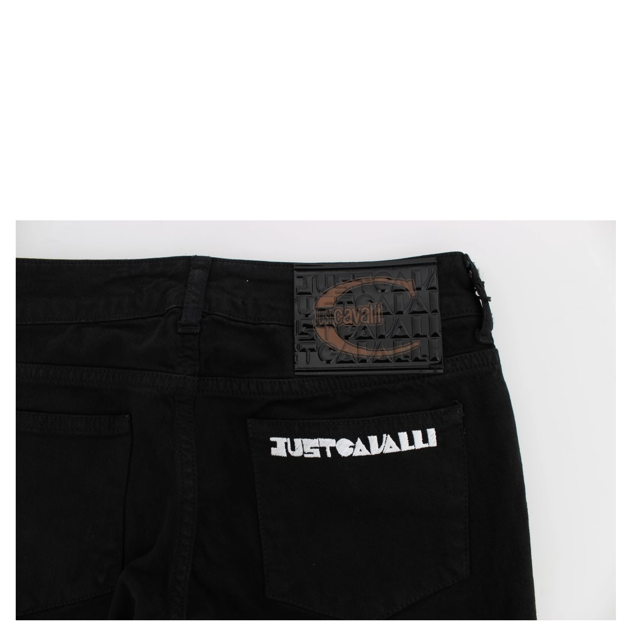 Black Cotton Stretch Slim Skinny Fit Jeans