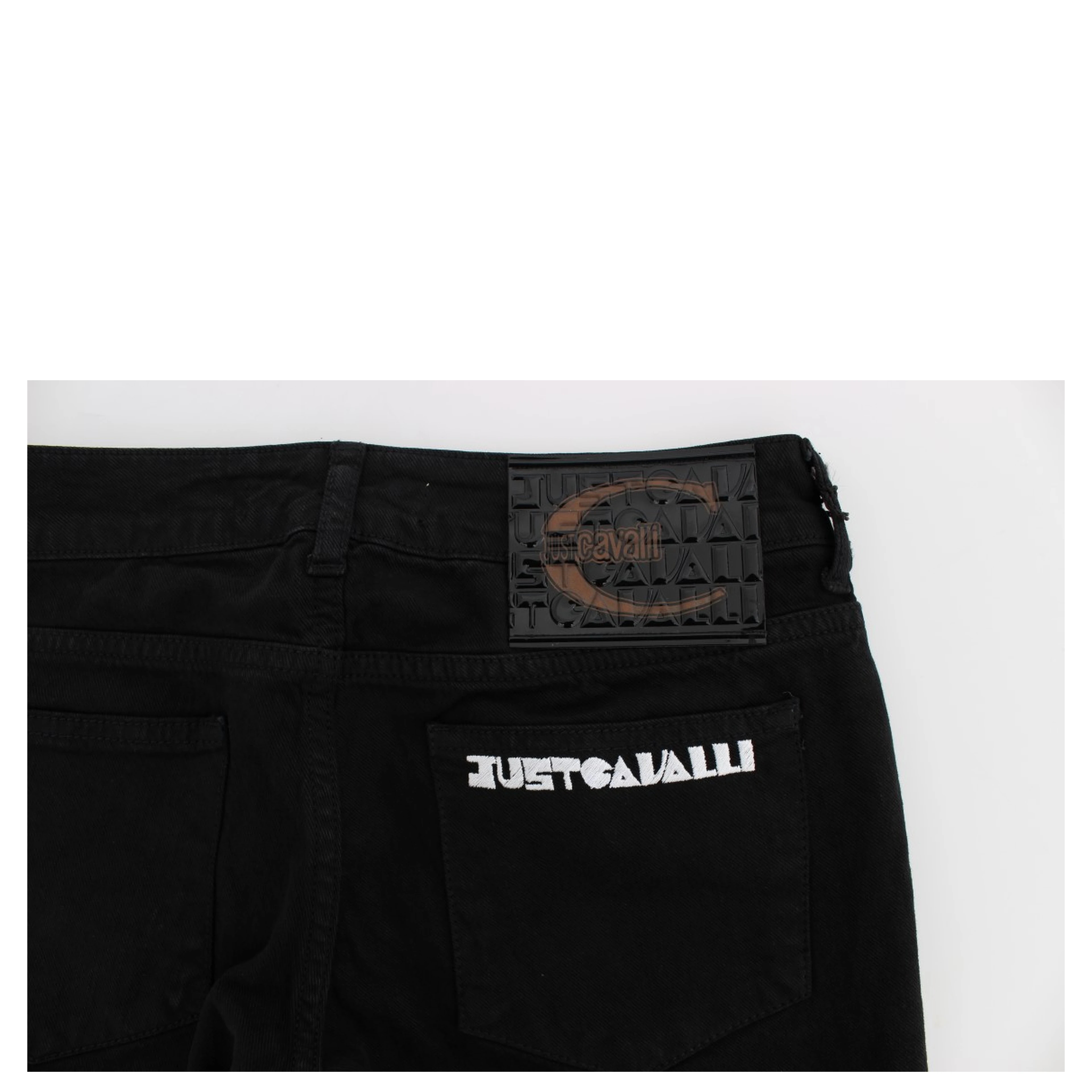 Black Cotton Stretch Slim Skinny Fit Jeans