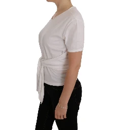 White Cotton Silk T-Shirt