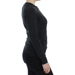 Gray Wool Button Cardigan Sweater