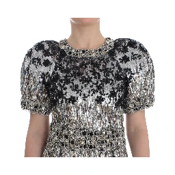 Crystal Silver Runway Handmade Dress