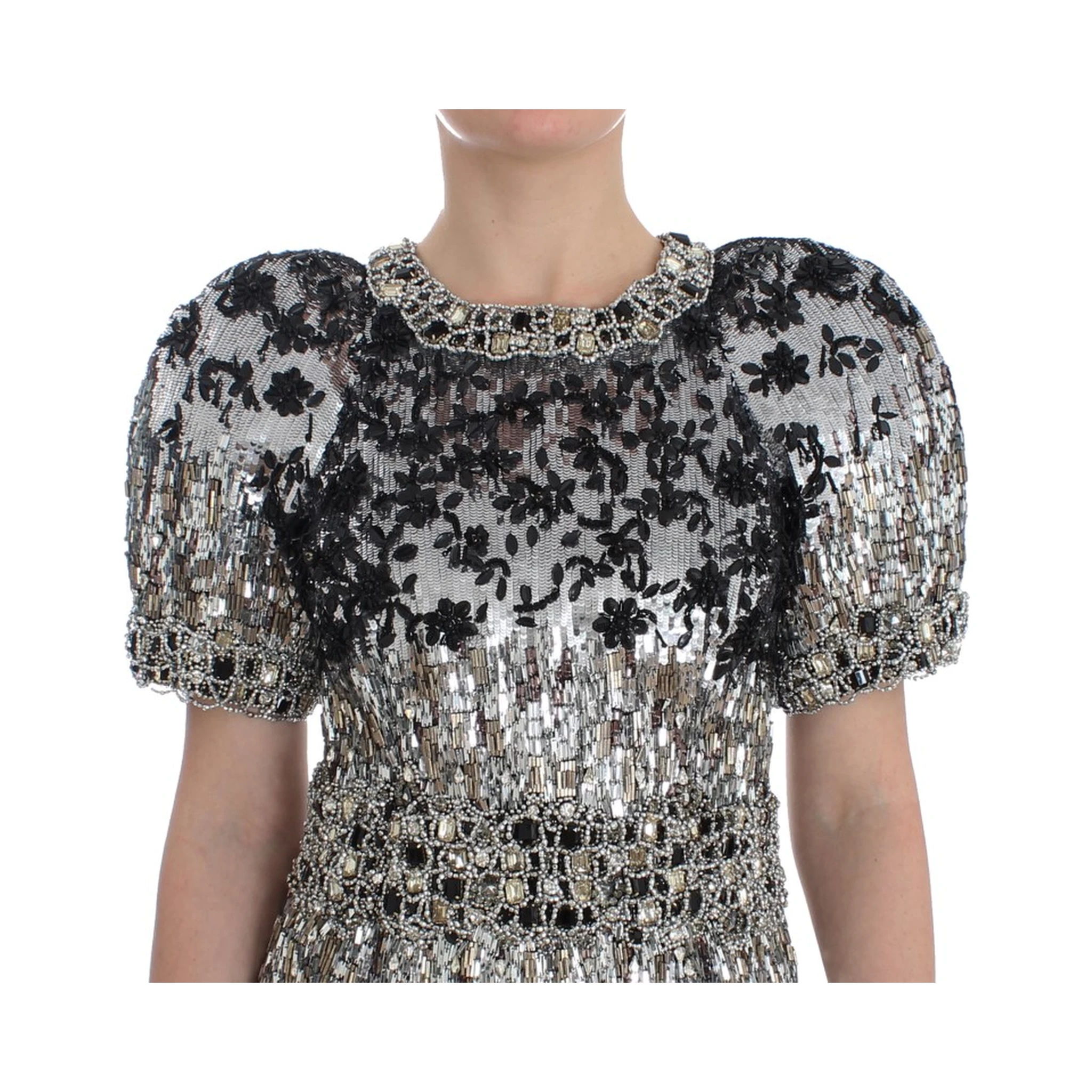 Crystal Silver Runway Handmade Dress