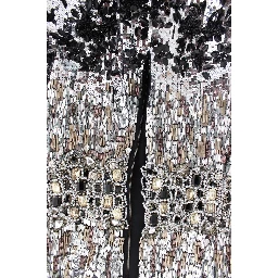 Crystal Silver Runway Handmade Dress