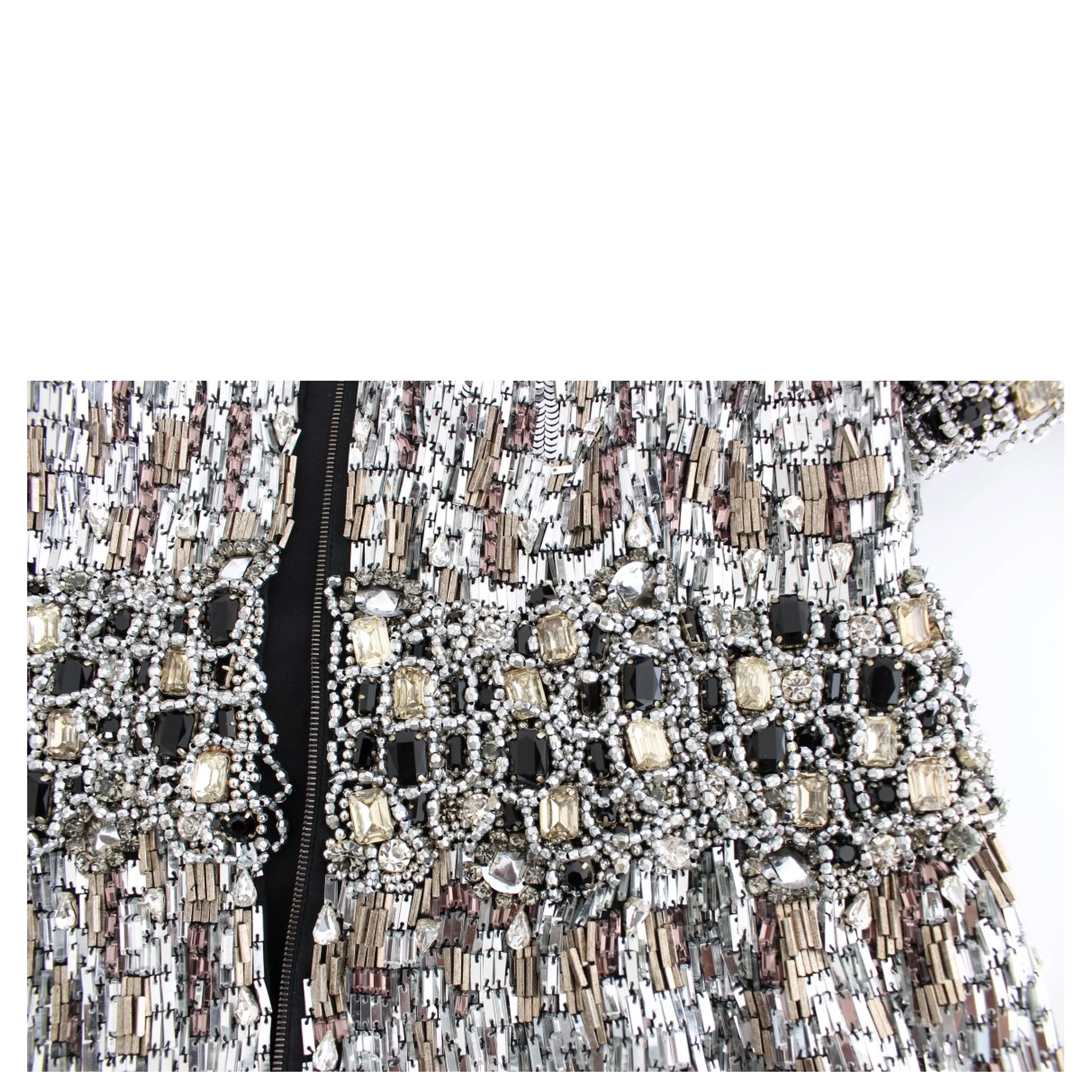 Crystal Silver Runway Handmade Dress