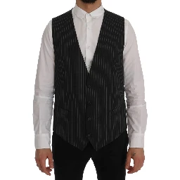Gray Wool Stretch Vest