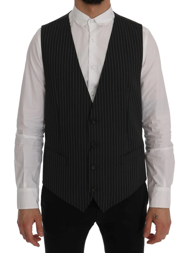 Gray Wool Stretch Vest