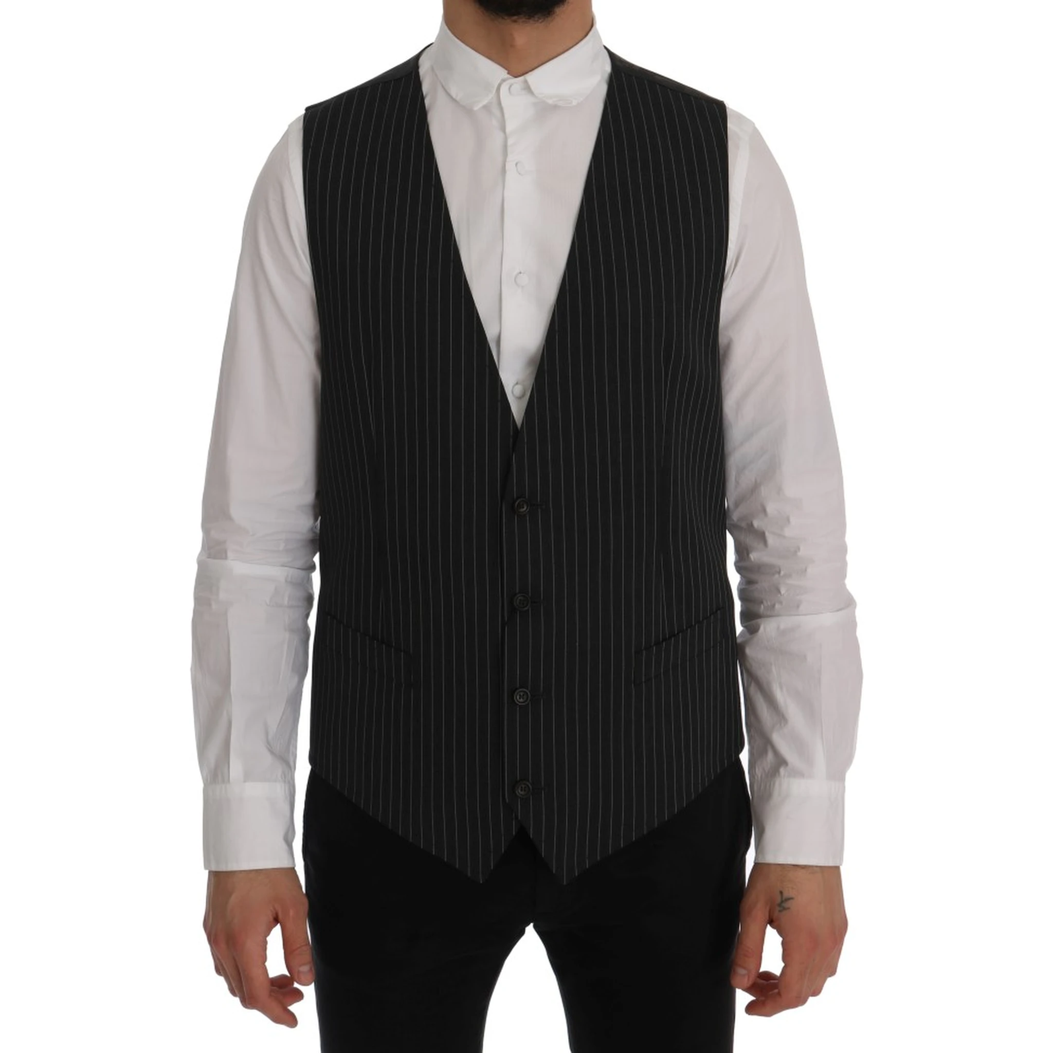 Gray Wool Stretch Vest