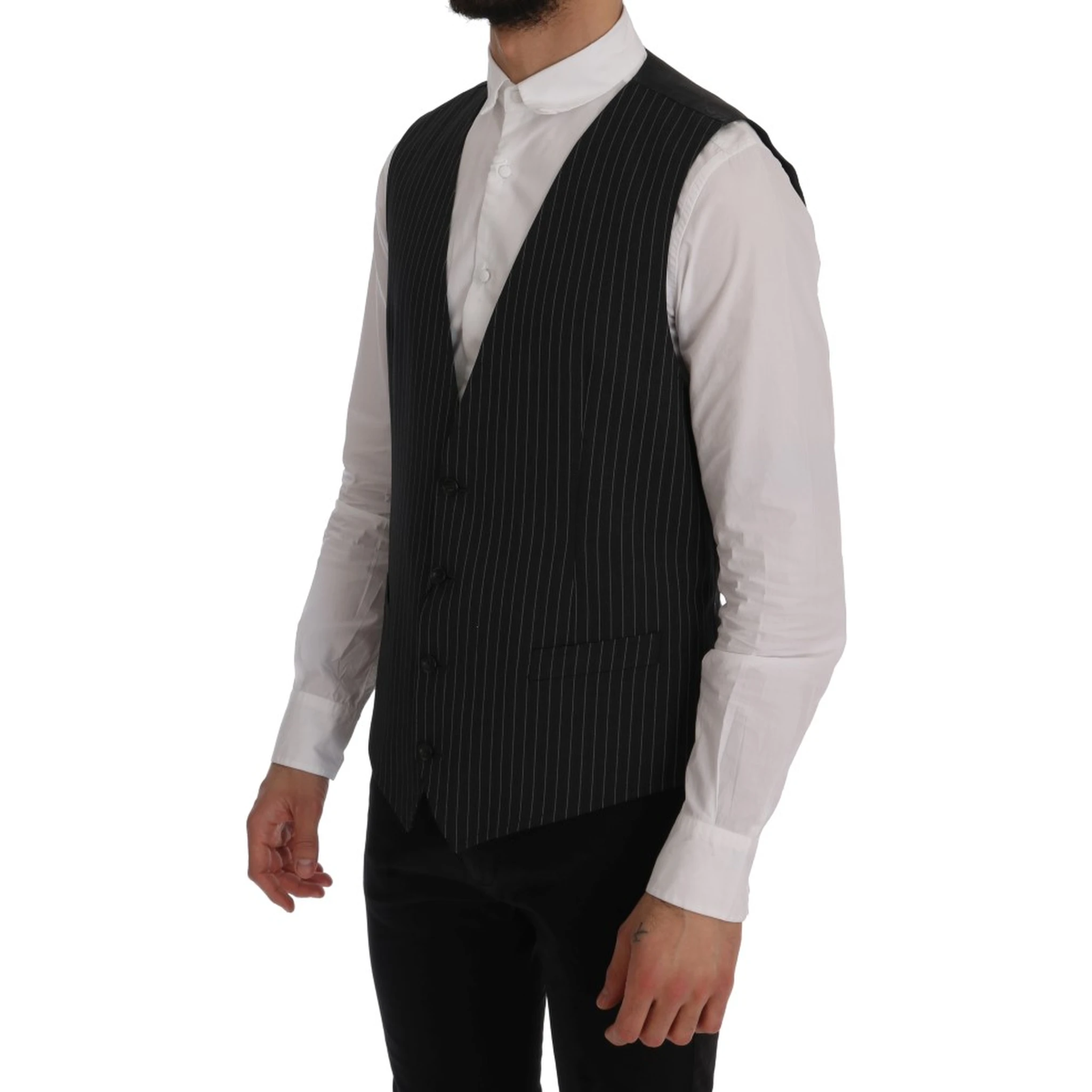 Gray Wool Stretch Vest