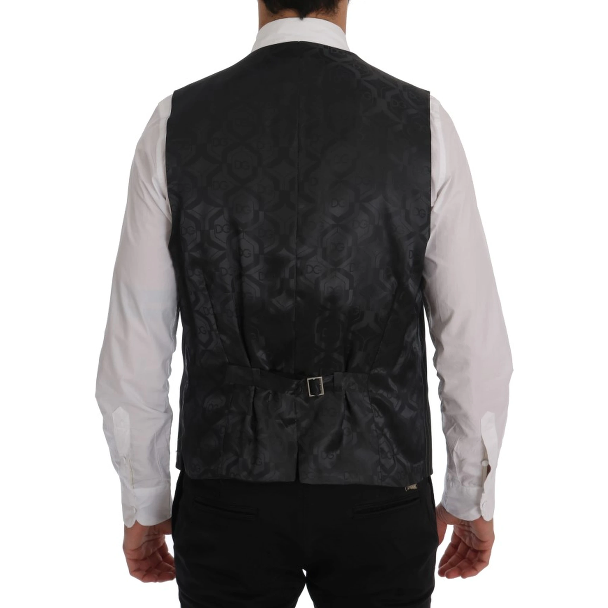 Gray Wool Stretch Vest