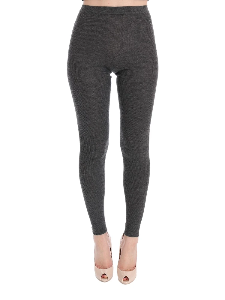 Gray Cashmere Stretch Tights