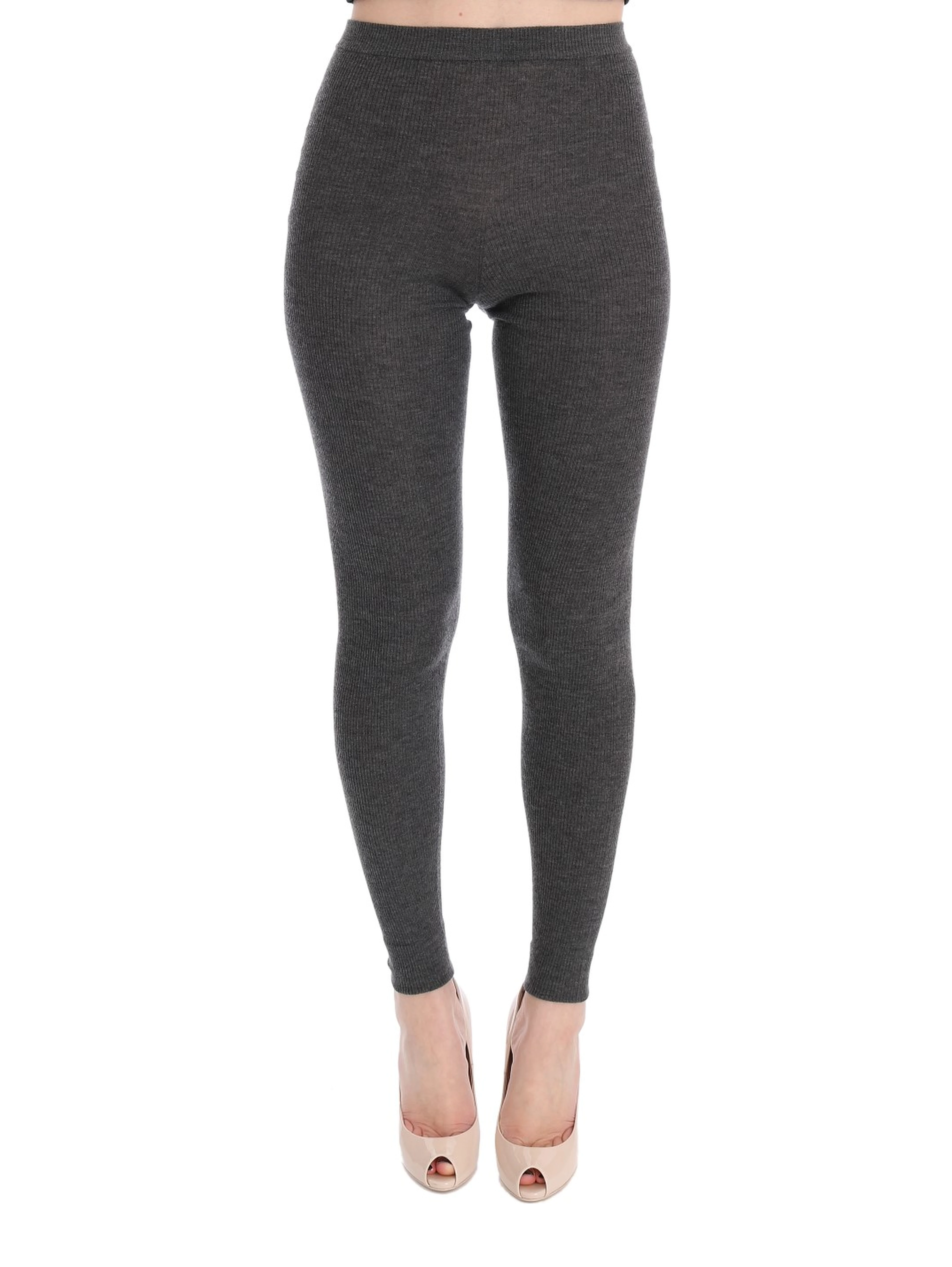 Gray Cashmere Stretch Tights