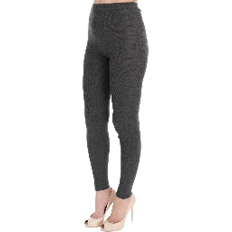 Gray Cashmere Stretch Tights