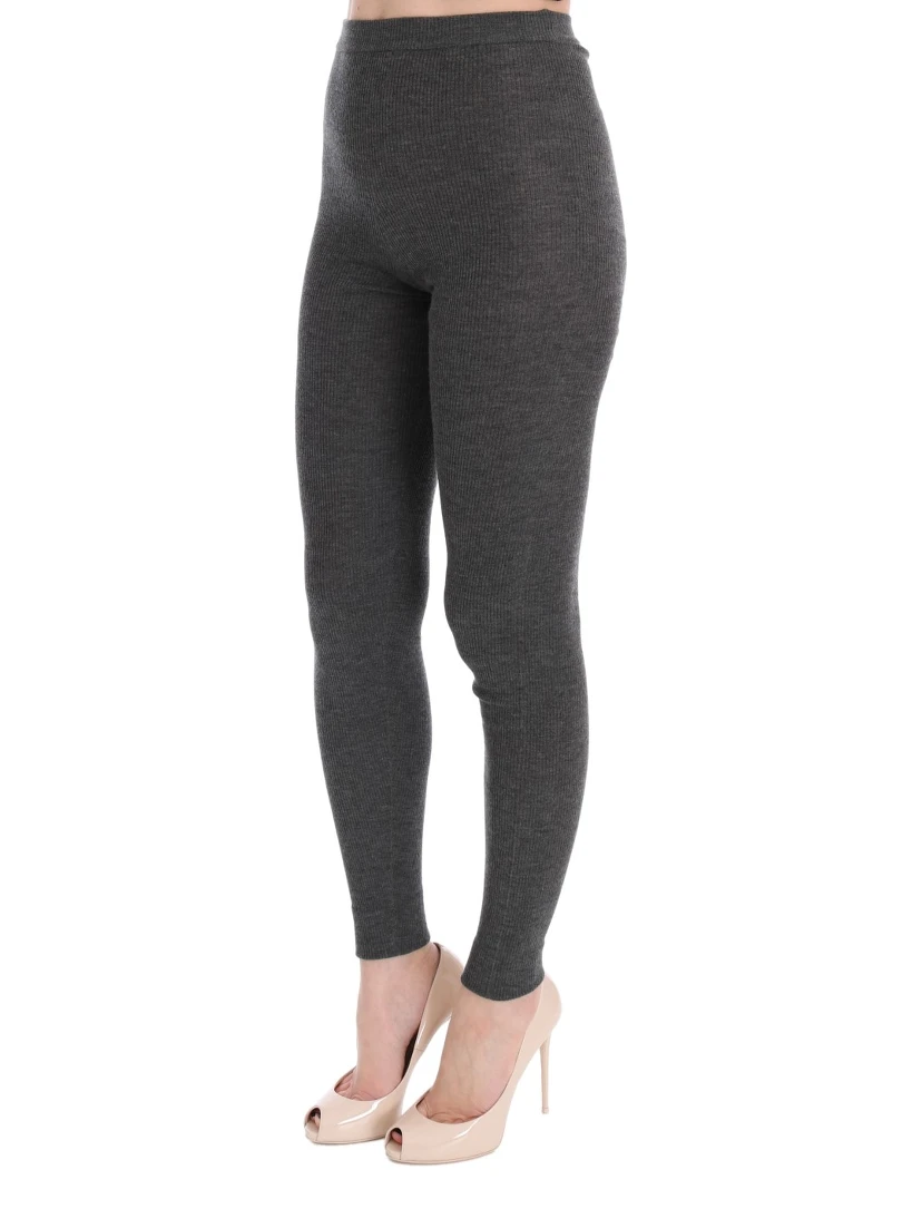 Gray Cashmere Stretch Tights