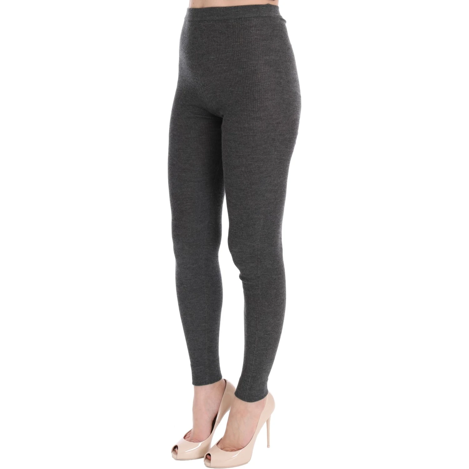Gray Cashmere Stretch Tights