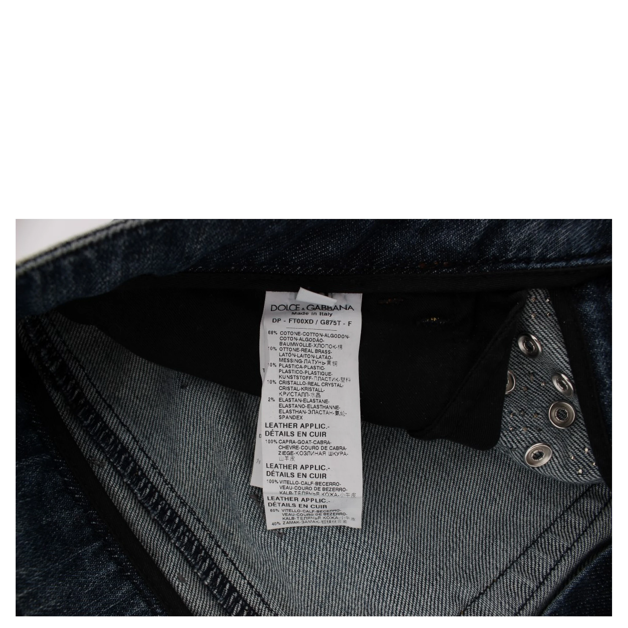 Crystal Roses Heart Embellished Jeans