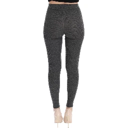 Gray Cashmere Stretch Tights