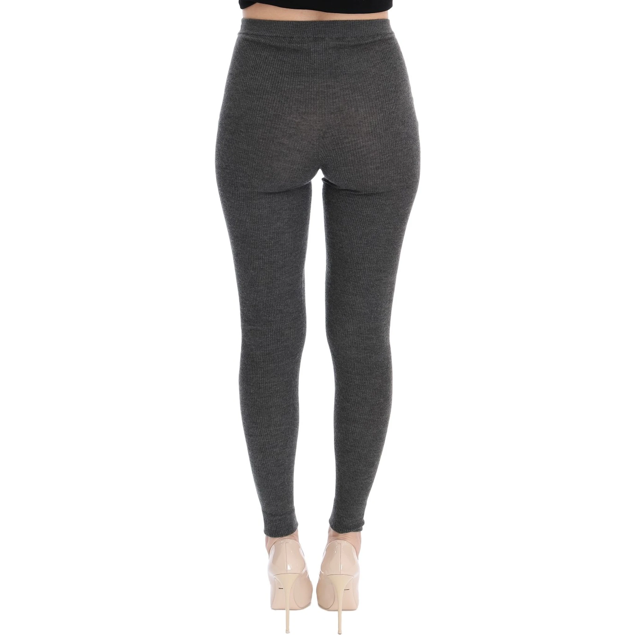 Gray Cashmere Stretch Tights