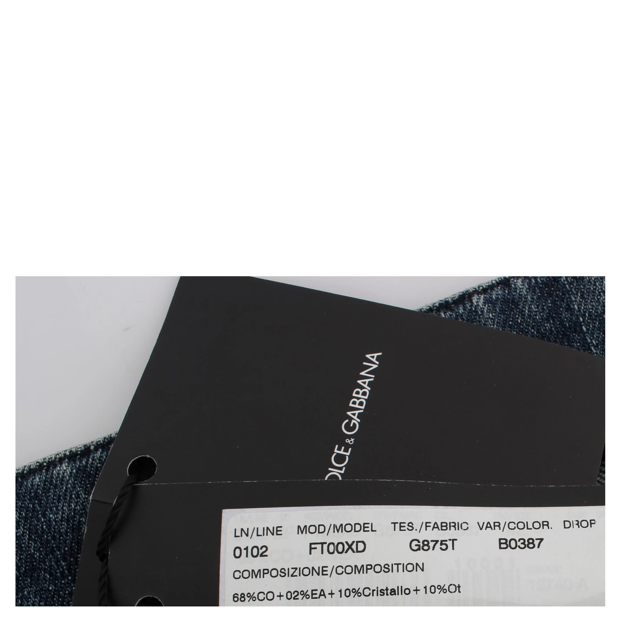 Crystal Roses Heart Embellished Jeans