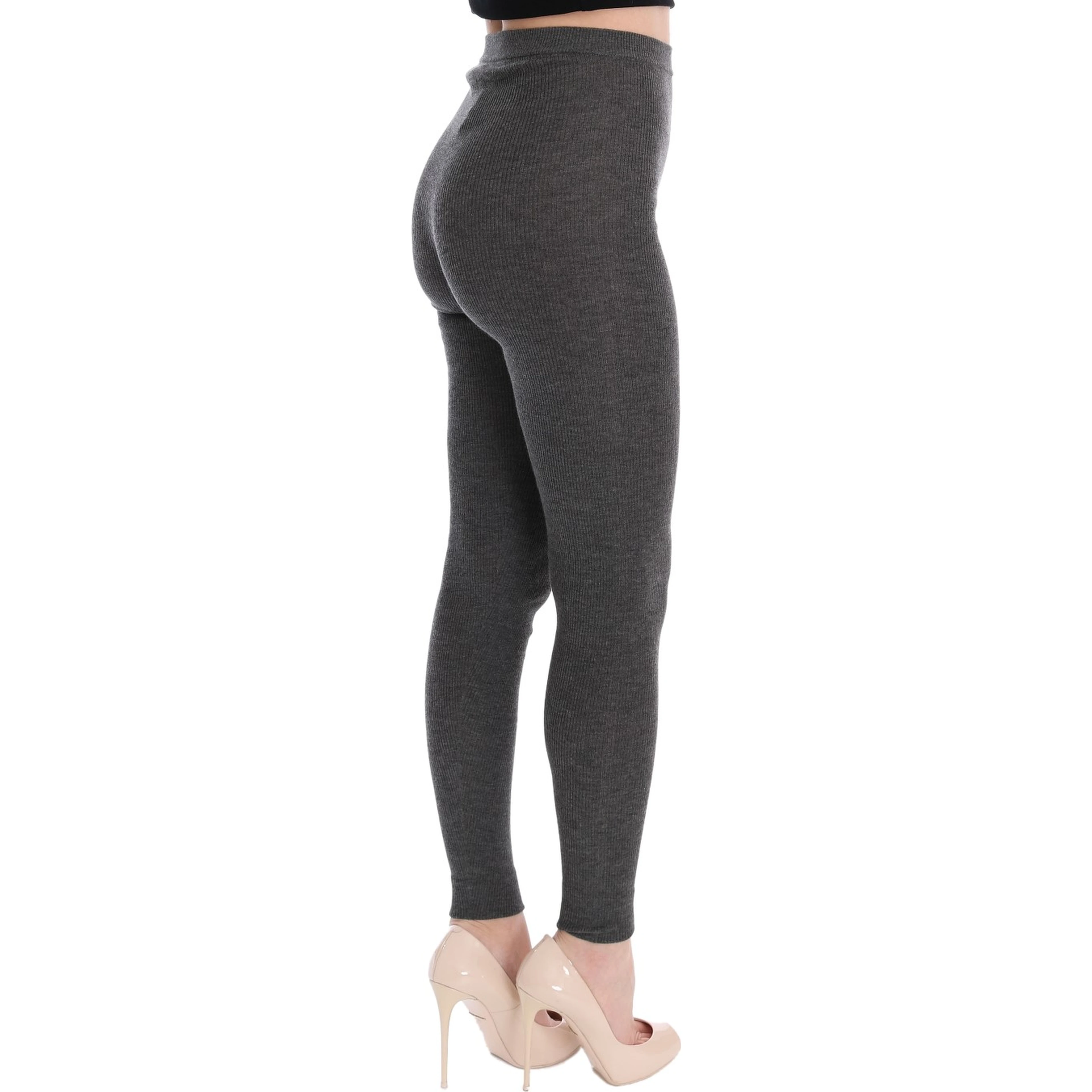 Gray Cashmere Stretch Tights
