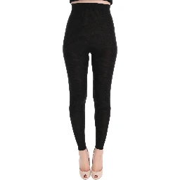 Gray Cashmere Stretch Tights