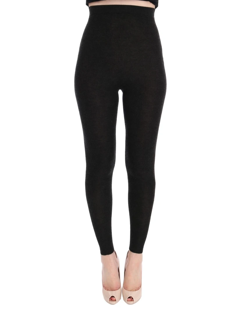 Gray Cashmere Stretch Tights
