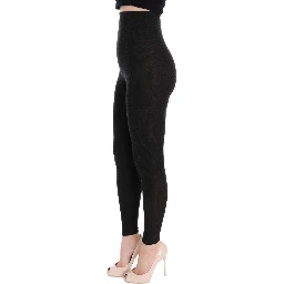 Gray Cashmere Stretch Tights