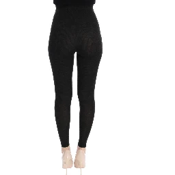 Gray Cashmere Stretch Tights