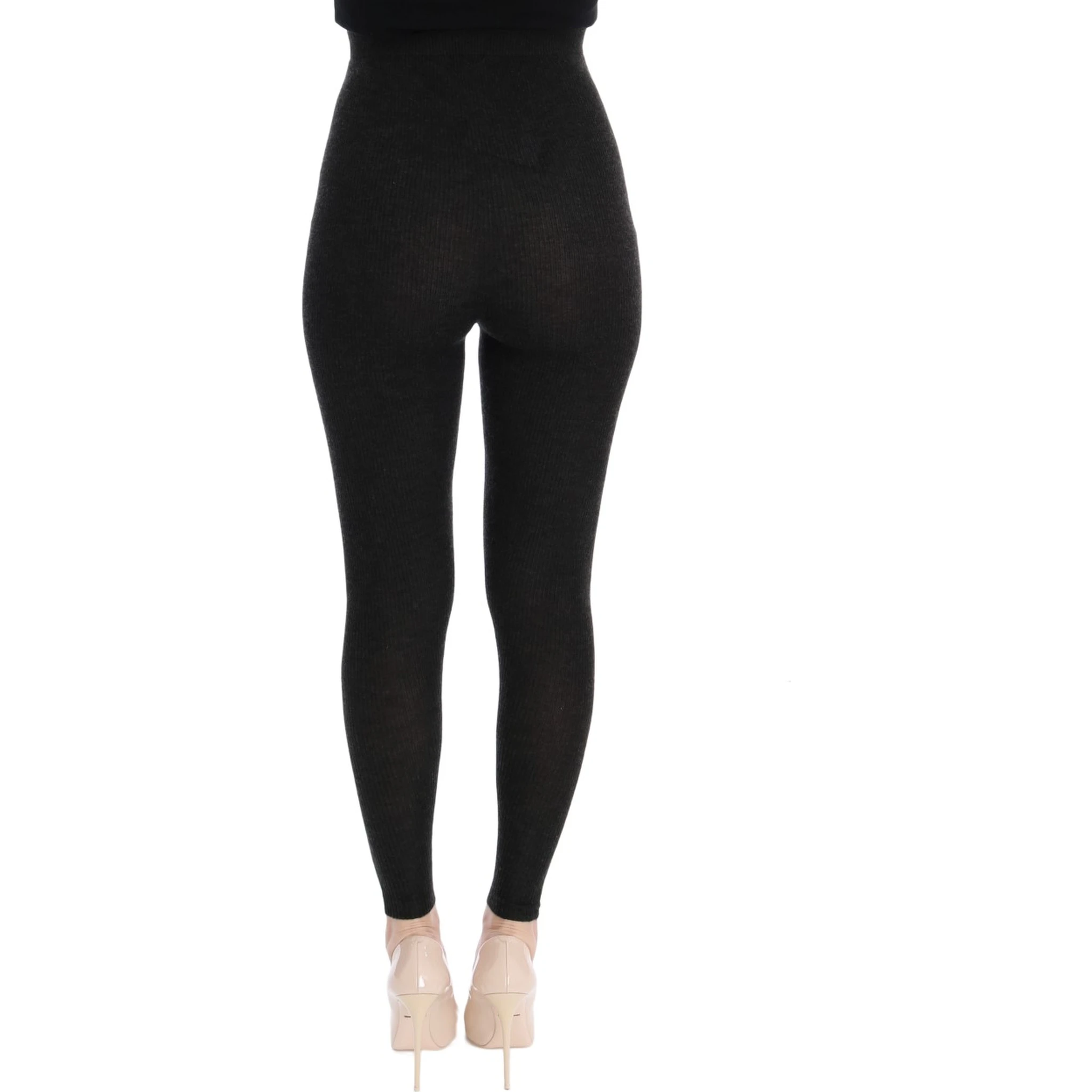 Gray Cashmere Stretch Tights